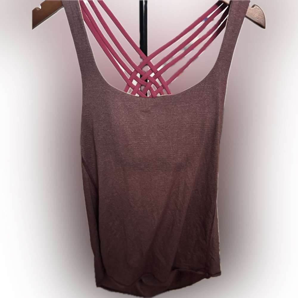 Lululemon Vibrant Red Backless Sleeveless Tank Top